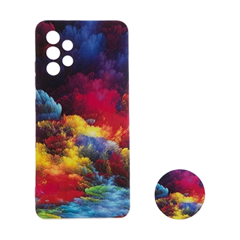 کاور آبرنگی مدل N111 مناسب برای گوشی موبایل سامسونگ Galaxy A32 4G به همراه پایه نگهدارنده